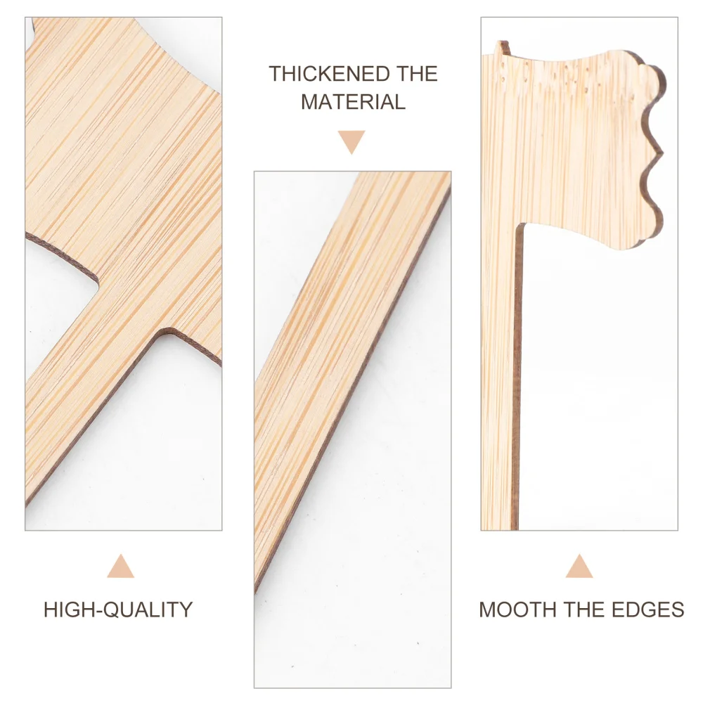 

20pcs T-type Plants Tags Wooden Plants Labels Garden Plants Markers (Log Color)