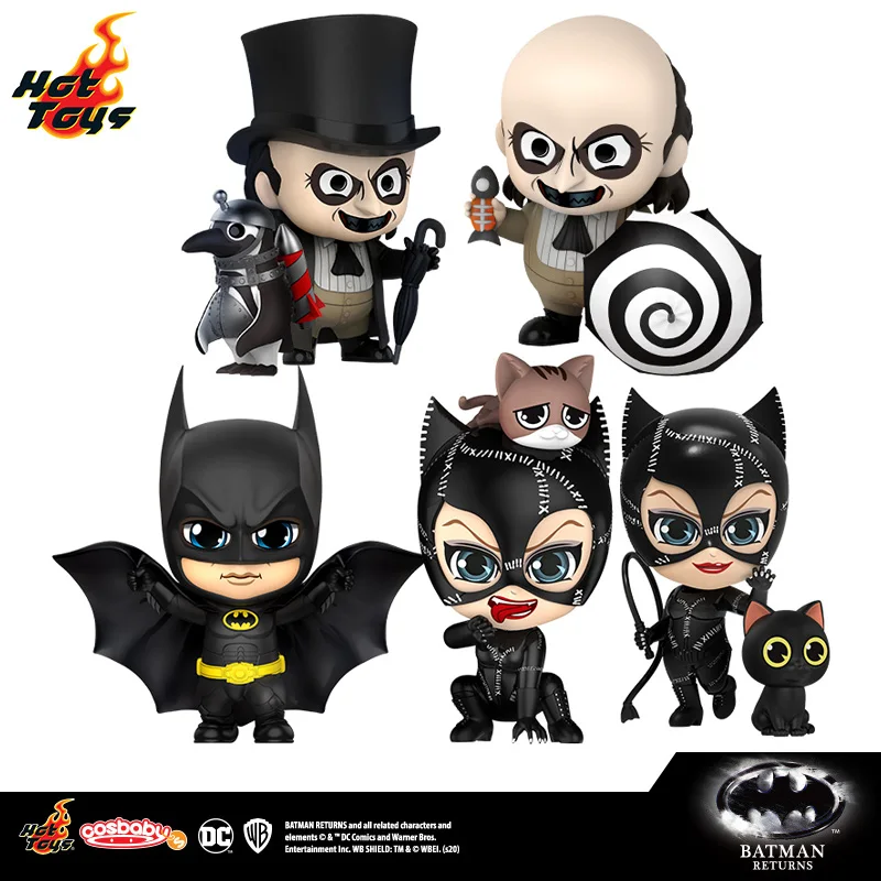 

DC Comics Бэтмен Женщина-кошка Пингвин Hottoys Q версия мини 10-12 см Коллекционные фигурки подарок на Хэллоуин экшн-Фигурки игрушки
