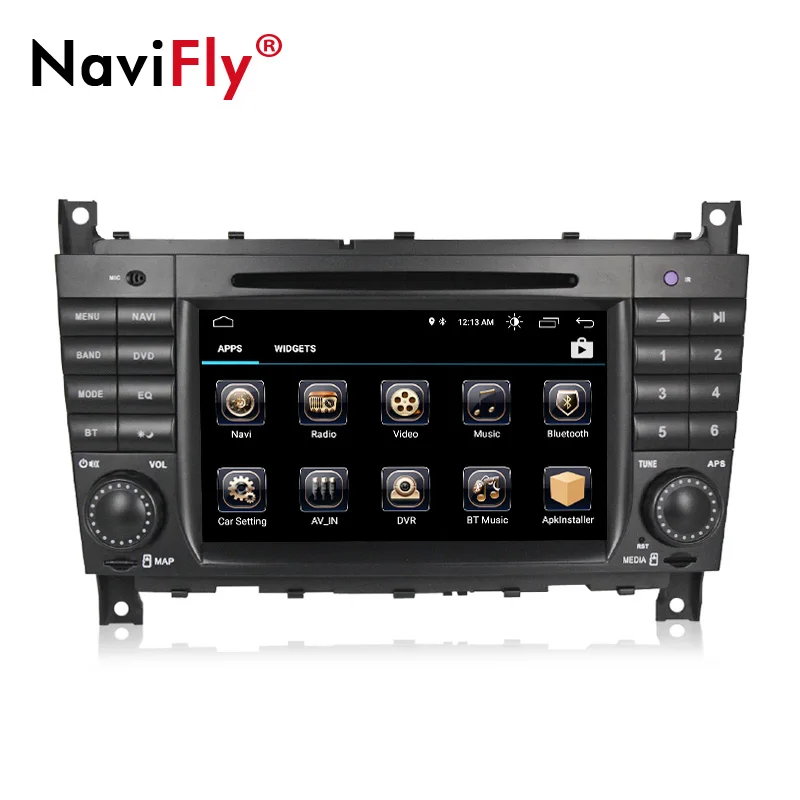 Android 9 четырехъядерный HD Автомобильный dvd-плеер с экраном gps для Benz C Class W203 2004-2007 c200 CLK W209 16G карта