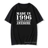 funny made in 1996 26 years of being awesome birthday print joke t shirt husband casual short sleeve cotton t shirts men