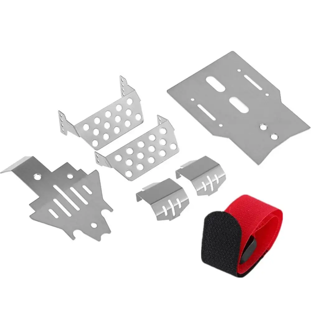 

Six-in-One Stainless Steel Chassis Armor Set Axle Protector Plate for 1/10 RC Crawler Traxxas TRX-4 Metal Upgrade Parts