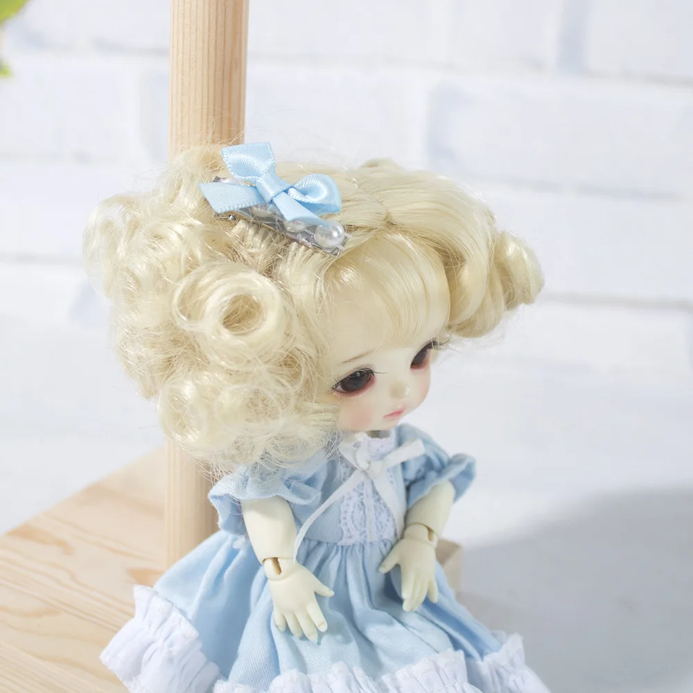 Bjd SD кукольный парик 1/8 светло-Золотые горячие милые высокотемпературные волосы набор 5-6 дюймов окружность головы ob11 кукла кукольный парик аксессуары