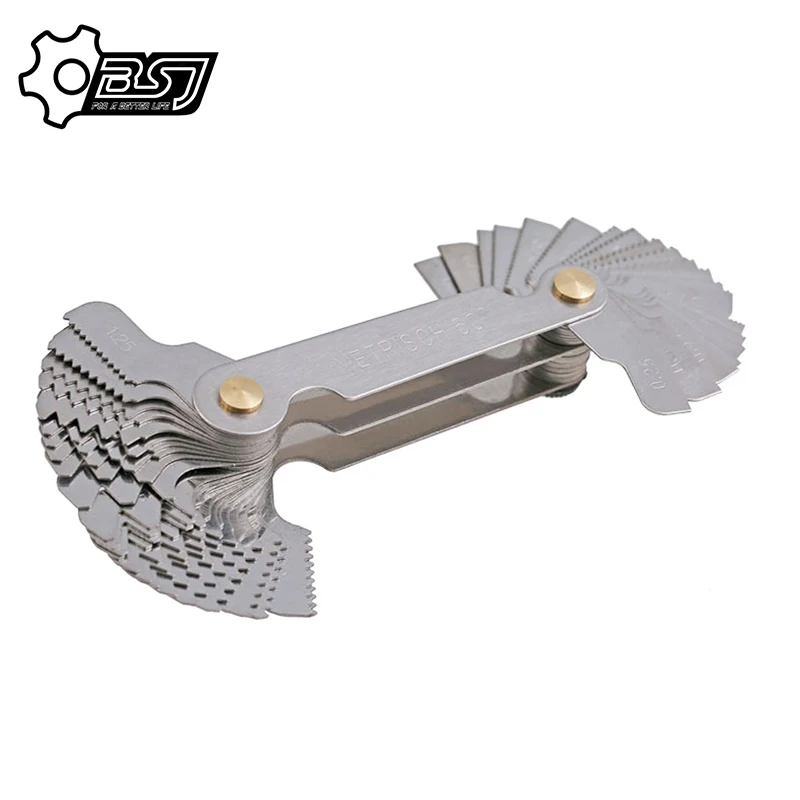 

52pcs Metric & Imperial & US Screw Gauge Whitworth 55 Degree & Metrisch 60 Degree Folding Thread Pitch for Measurement