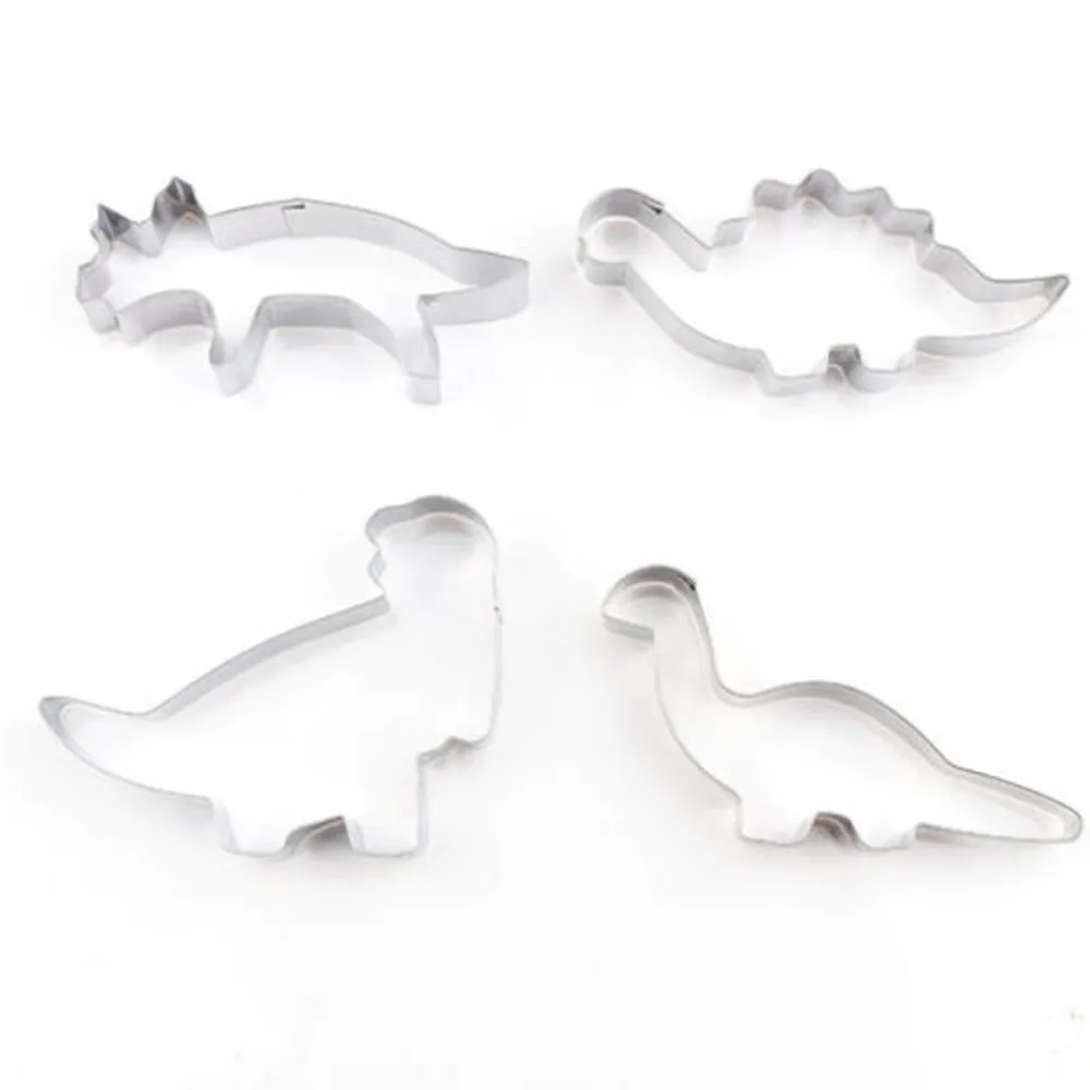 4 шт. динозавр резак для печенья из нержавеющей стали инструменты украшения торта