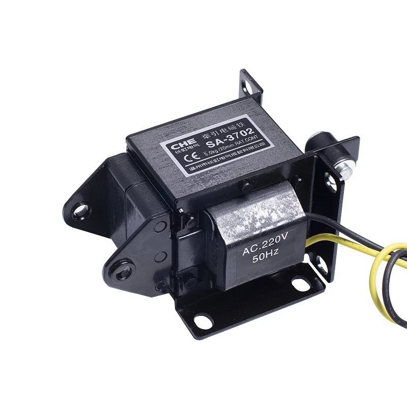 

SA-3702 5kgf 49N 20 мм AC тянущий соленоид
