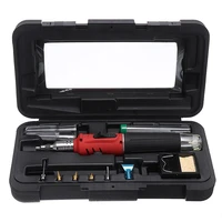 10 in 1 auto ignition soldering iron professional butane gas soldering iron kit diy welding torch equipment
