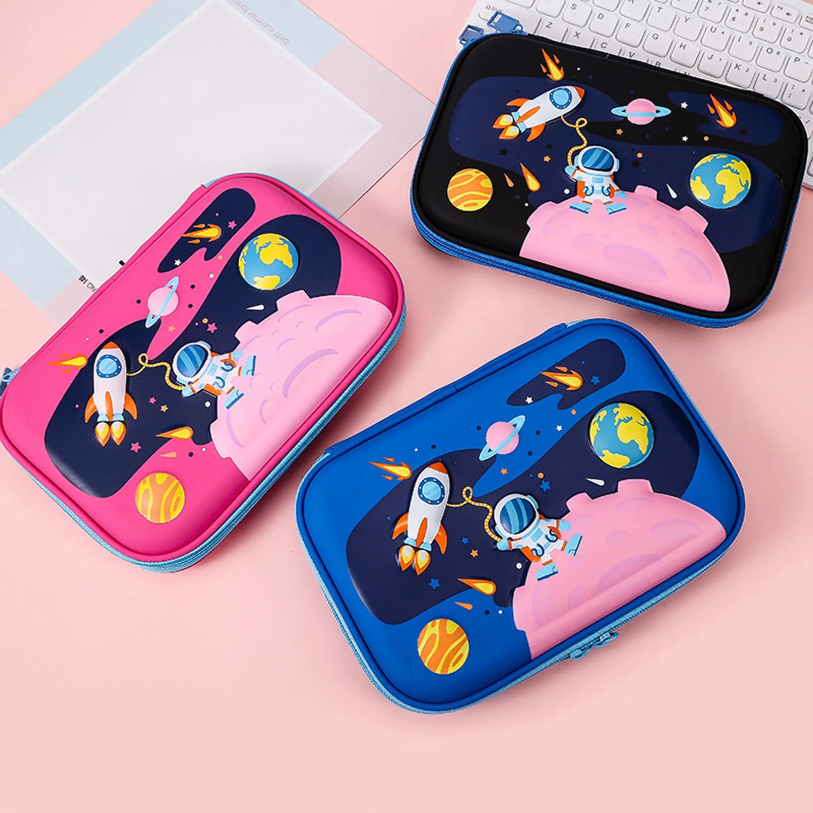 

3d Astronaut Stationery Case Waterproof Pencil Pouch Student Pencil Case For Office Stationery Supplies home Organizer Box Pouch
