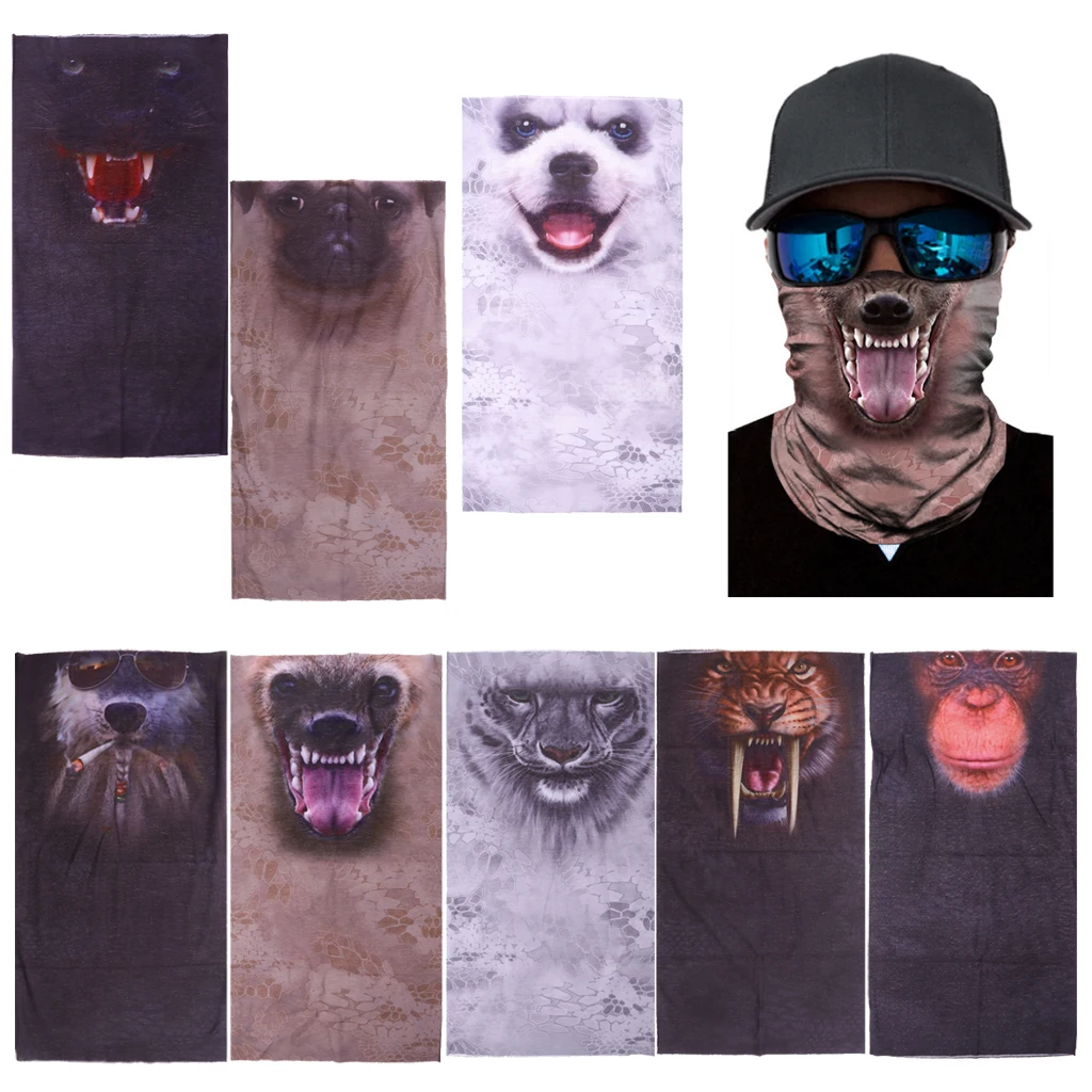

Multi-purpose Animal Printed 3D Headwear Outdoor Sports Face Mask