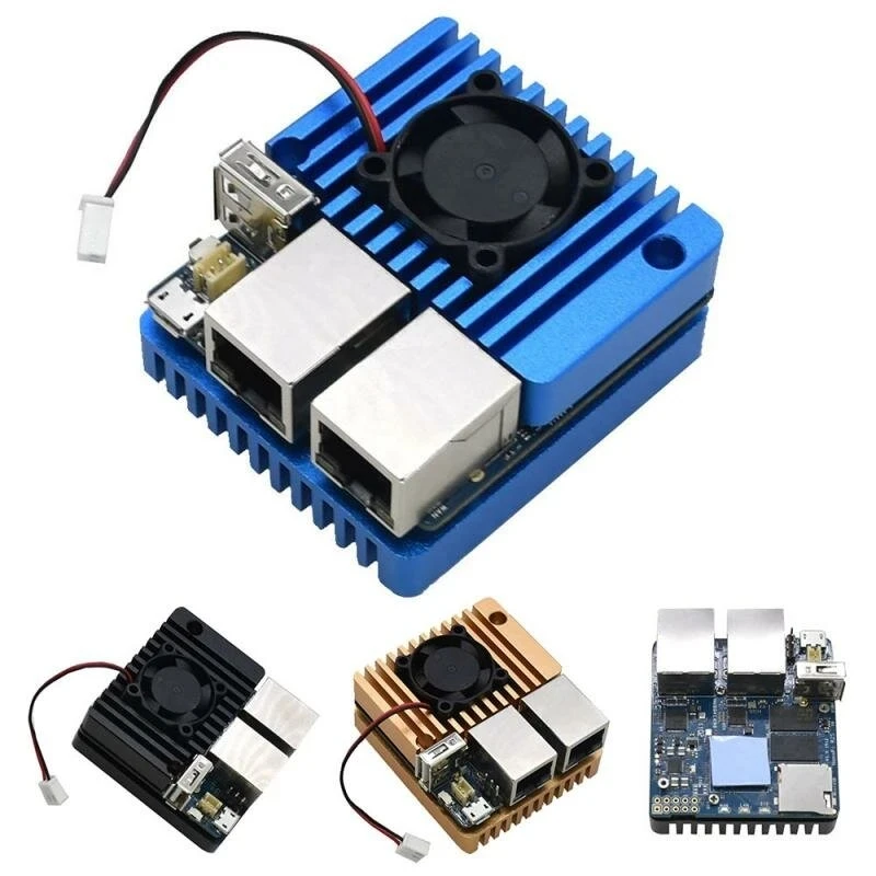 

Mini Router NanoPi R2S Open Source Dual-Gbps Ethernet Ports RK3328 SoC Built-in English System for IOT NAS Smart Home