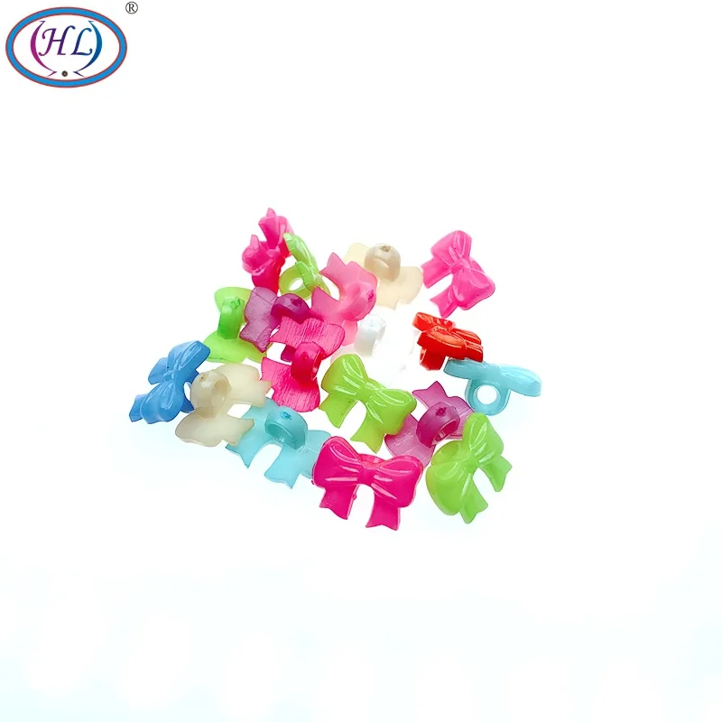 

HANLV 13mm 200/500PCS Bow Mix Colors Random Shank Plastic Buttons Kid's Apparel Sewing Accessories DIY Crafts