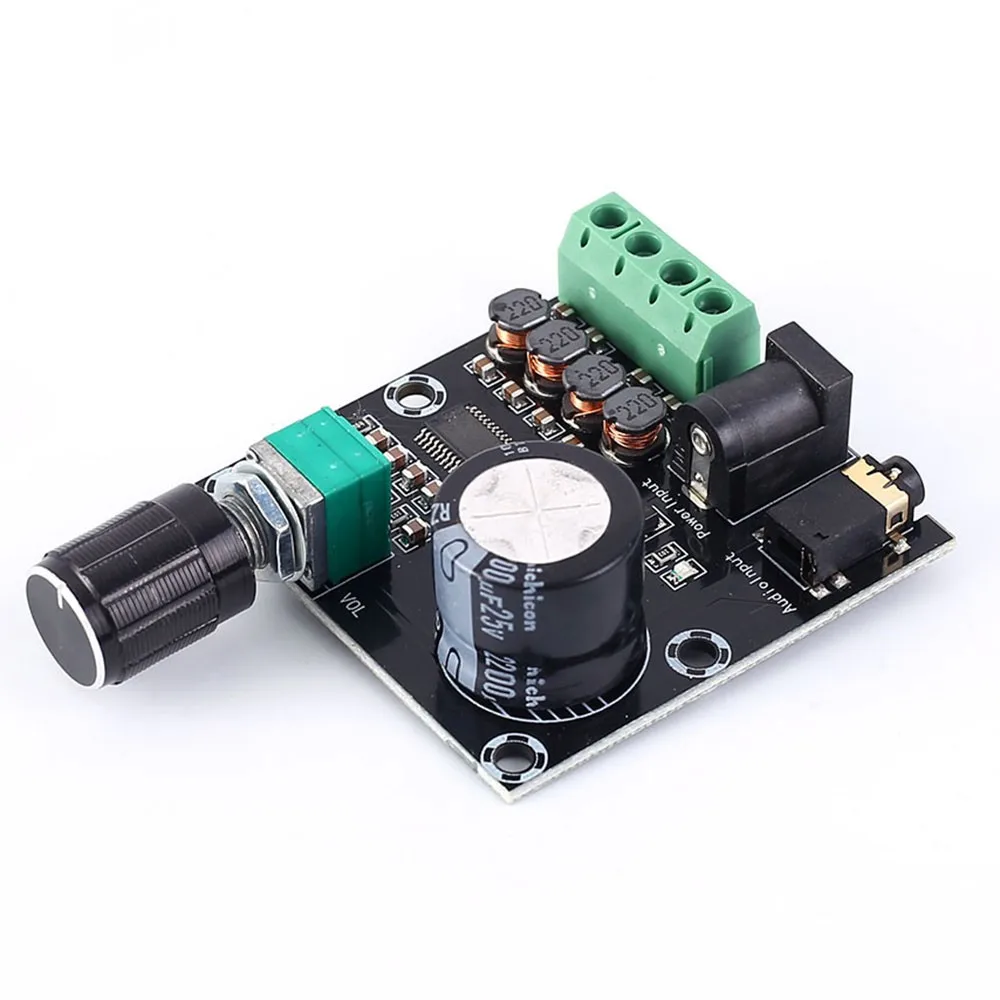 Digital Power Amplifier Board DC 9V 12V 24V Voice Audio Module Stereo 15W+15W | Электронные компоненты и