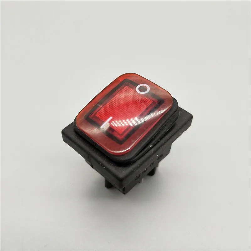 

KCD4 20A/250V 4-контактный DPST IP67 Водонепроницаемый кулисный переключатель со светодиосветодиодный 12V 24V 110V 220V 30x22