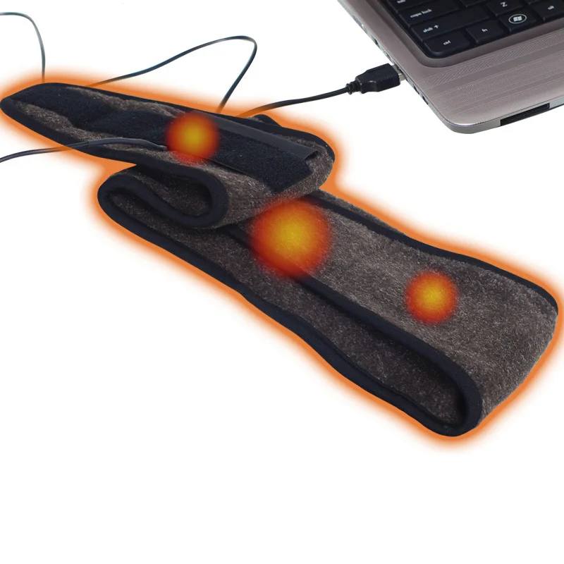 Электрический нагревательный пояс нижняя поддержка спины USB бандаж Массажная