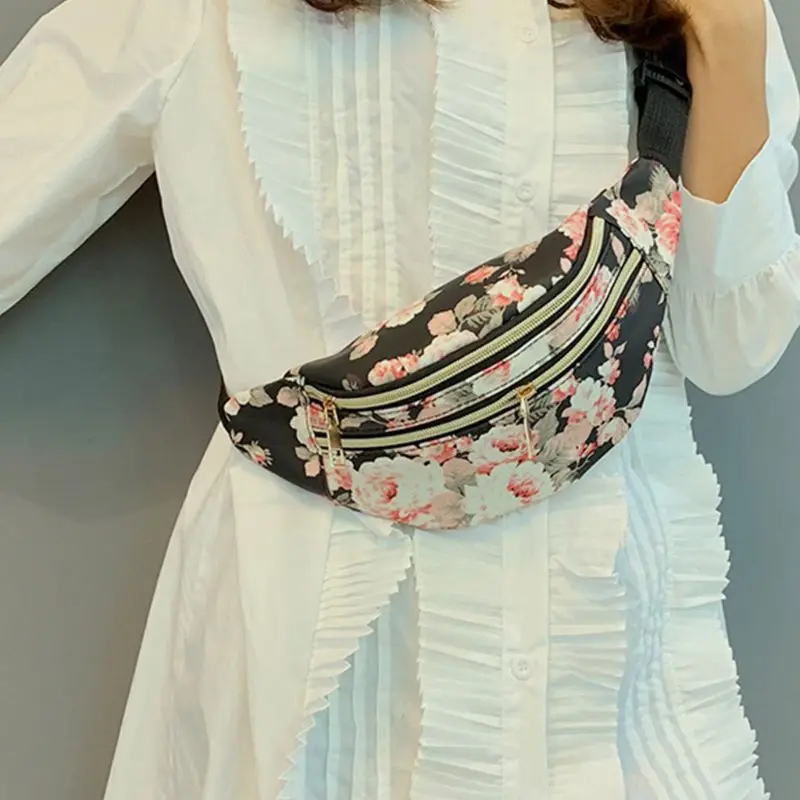 

Women Printed Waist Fanny Pack Belt Bag Travel Hip Bum Chest Phone Pouch H8WD