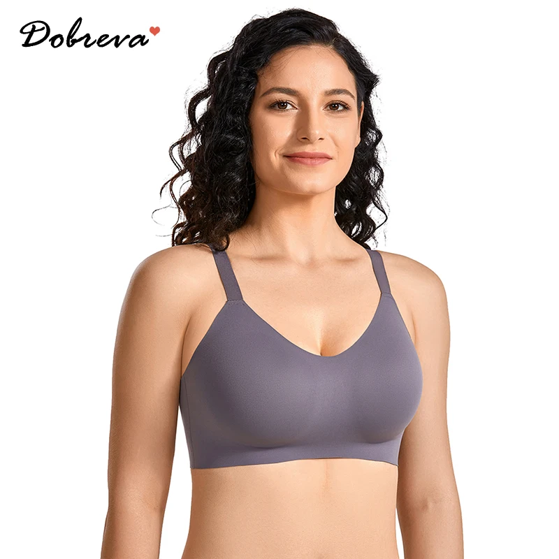 Женский комфортный бесшовный Гладкий бюстгальтер для сна с полным