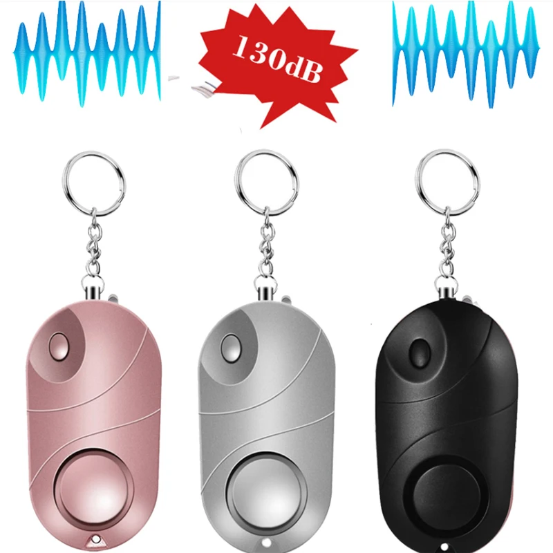 130 дБ безопасность Личная сигнализация брелок со светодиодной подсветкой мини