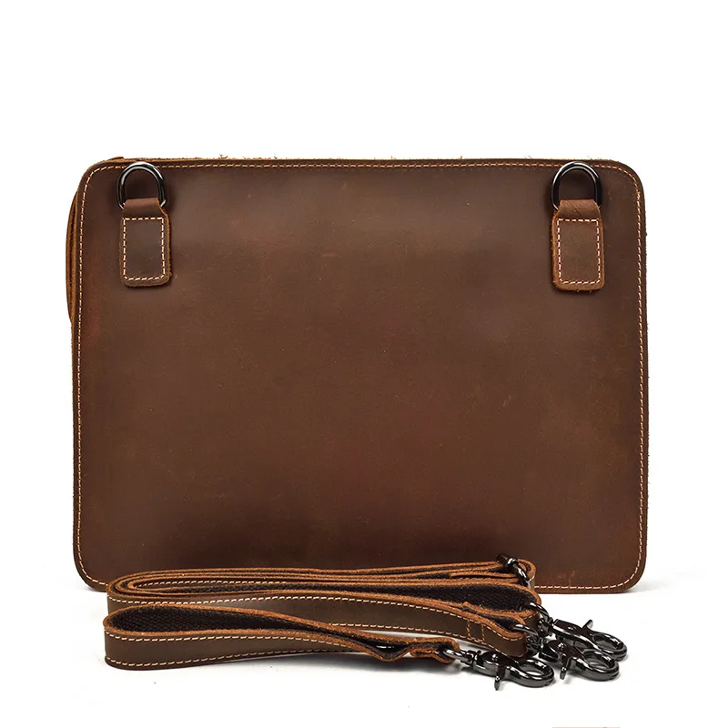 Мужская мини сумка MAHEU черная на плечо из натуральной кожи с плечевым ремнем