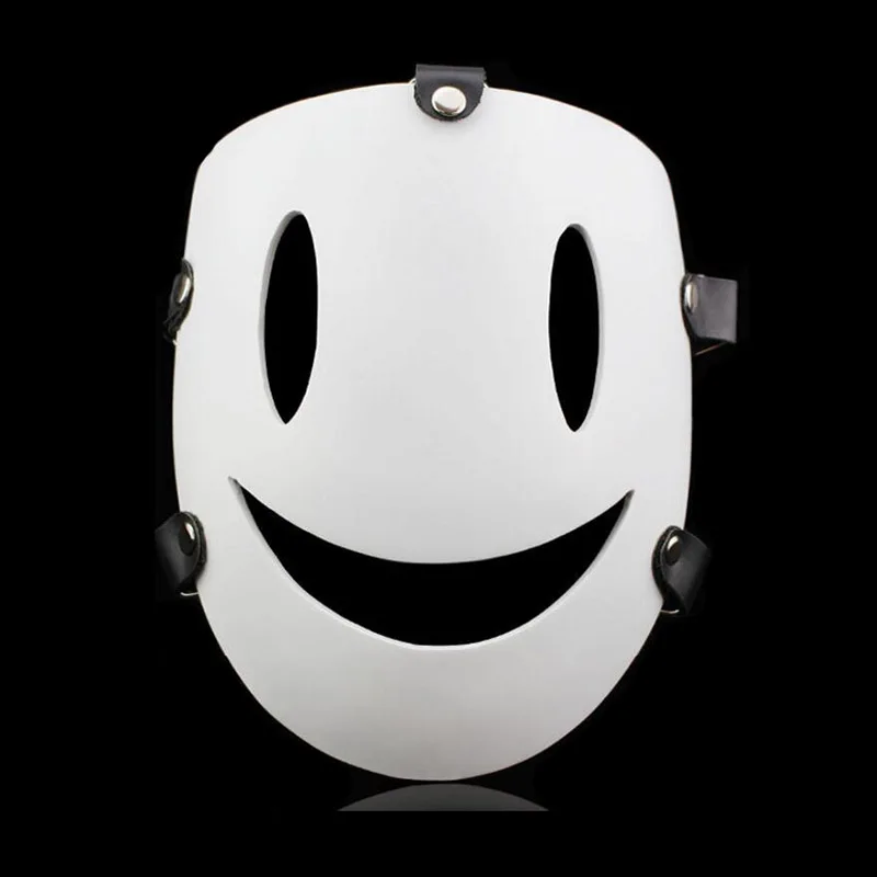 

Маска для косплея Tenkuu Shinpan из аниме, страшная полулицевая белая полумаска из смолы, реквизит для вечеринки на Хэллоуин