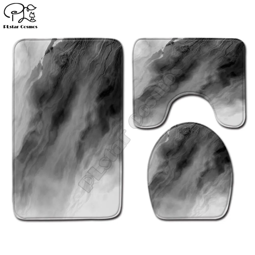 Радужный вихревой рисунок Забавный 3D Печатный коврик для ванной комнаты с