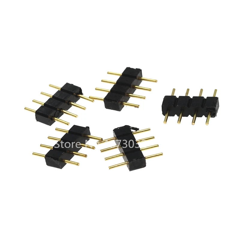 

100 шт./лот 4 Pin RGB игла разъем адаптер мужской тип двойной 4 Pin DIY маленькая часть для 3528 5050 LED RGB полосы света вставки