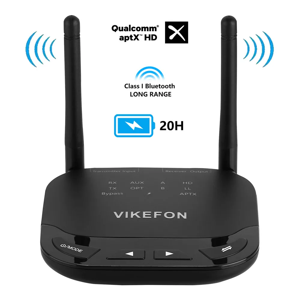 Аудиоресивер VIKEFON 80 м с длинным радиусом действия Bluetooth 5 0 передатчик обход Aptx HD