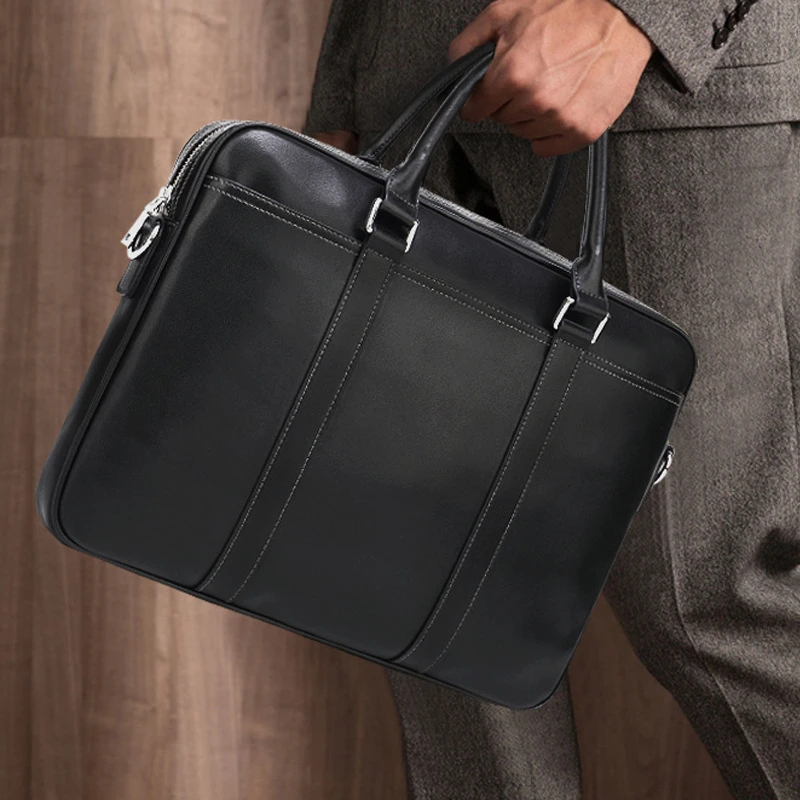 Luxury Brand Men's Briefcase Genuine Leather Male Handbag  Women's Shoulder Laptop Bag New Designer Business Messenger Bags