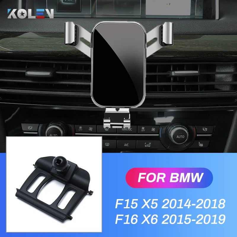 

Car Mobile Phone Holder For BMW X5 F15 2014-2018 X6 F16 2015-2019 GPS Gravity Stand Special Mount Navigation Bracket Accessories