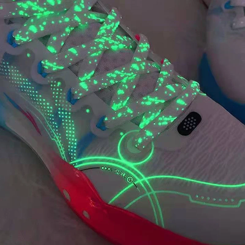 2021 New Luminous Ink Splashing Shoelaces Flat Laces Sneakers ShoeLaces Double-sided High-bright | Обувь