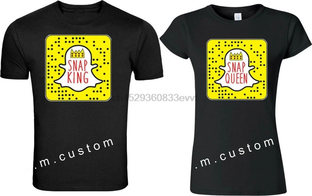 Snap KING Queen SnapChat парные смешные милые футболки |
