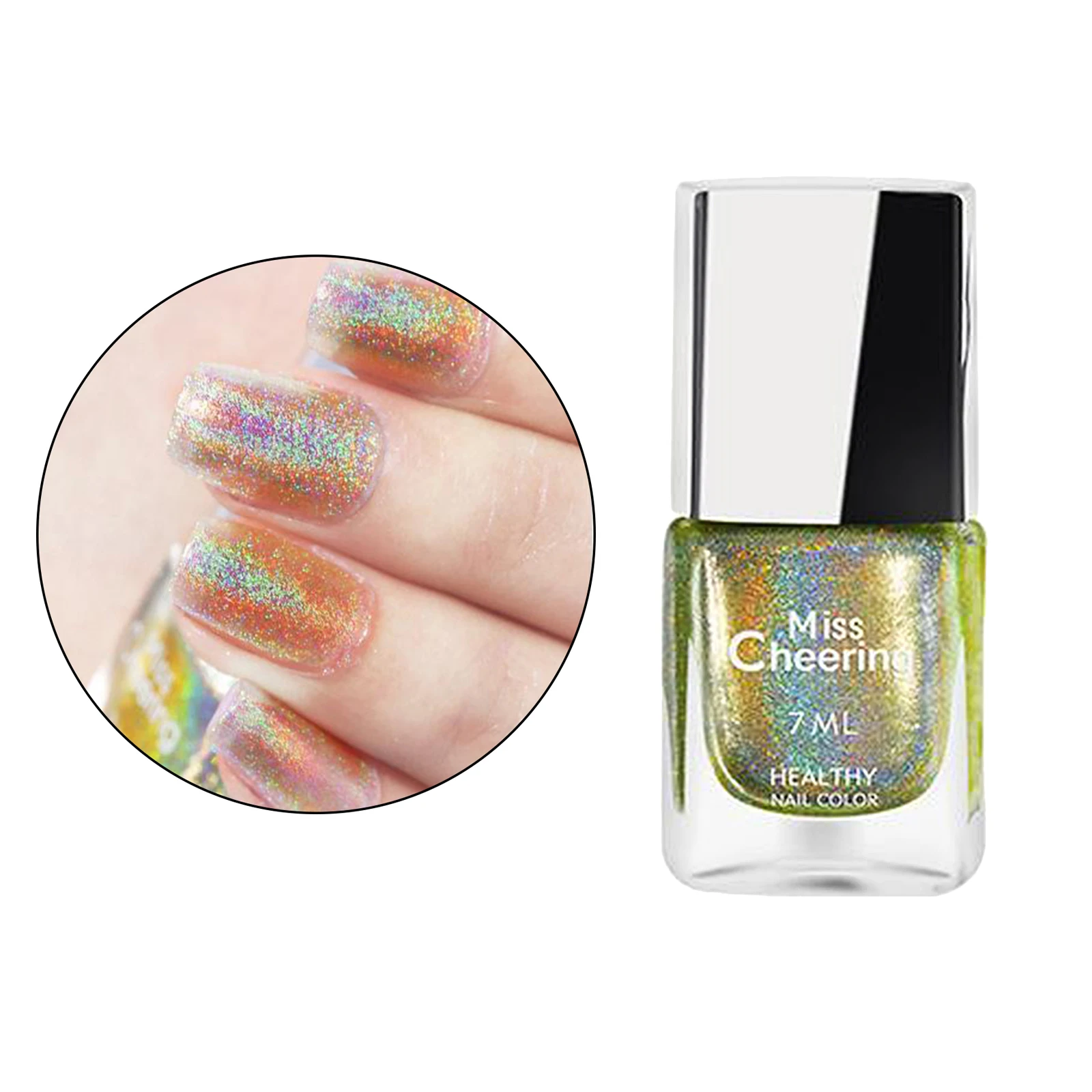 

Sequins Glitter Holographic Glitter Cosmetic Nail Art Gel Polish 7ml