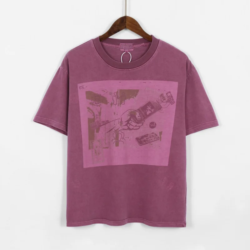 

Chao brand CAV empt short sleeve T-shirt cavemptc. E 20ss batik red mobile phone printing short sleeve
