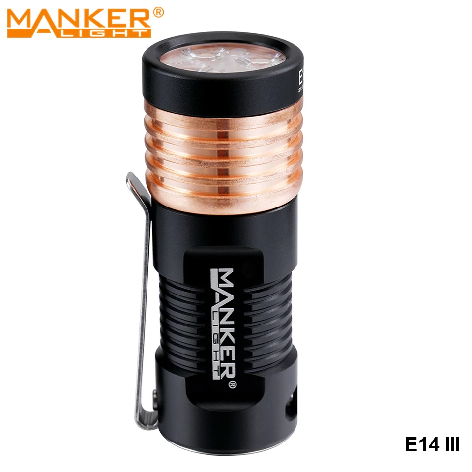 Online Manker E14 III 4000 Lumen Samsung LED EDC Camping Taschenlampen High Power Taschenlampe Licht Mit Wiederaufladbare USB 18350 Batterie