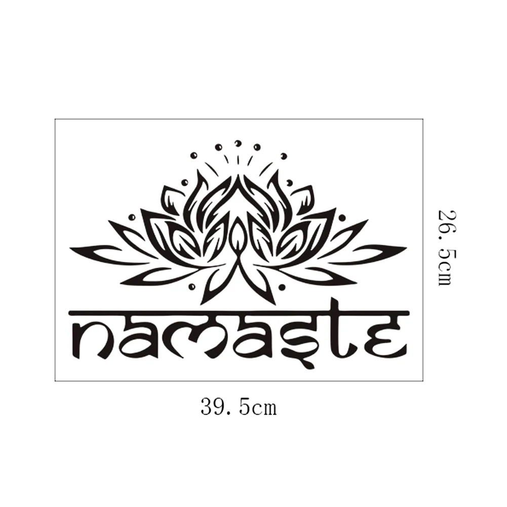 new fashion Indian Religion Namaste Lotus Living Room Bedroom Wallpapers Decals Home Decors Indian& Lotus Design stickers