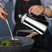 304 stainless steel olive oil bottle vinegar dispenser sauce seasoning batcher can pots oil container kitchen accessories