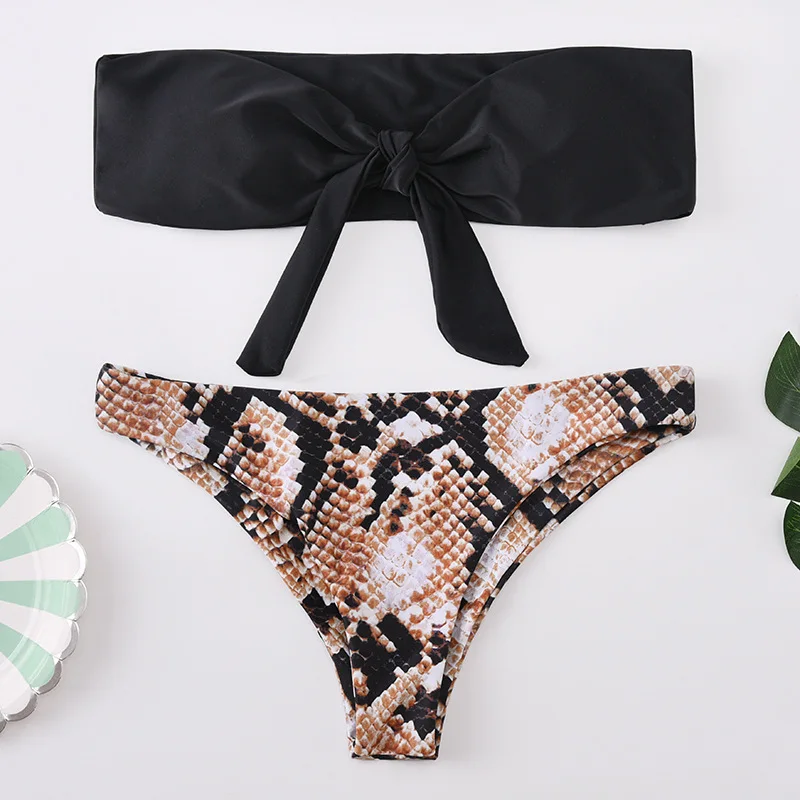 

Plus Size S-L Women Print Tankini Set Two Piece Swimsuit 2020 Summer Fashion Separate Beachwear Padded Swimwear Swimjupmsuit