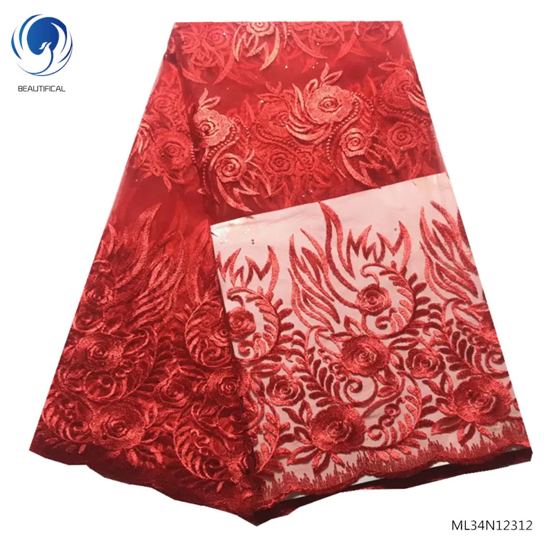 Красивые африканские кружевные ткани зеленые тюлевые шнурки Стразы для женщин 5