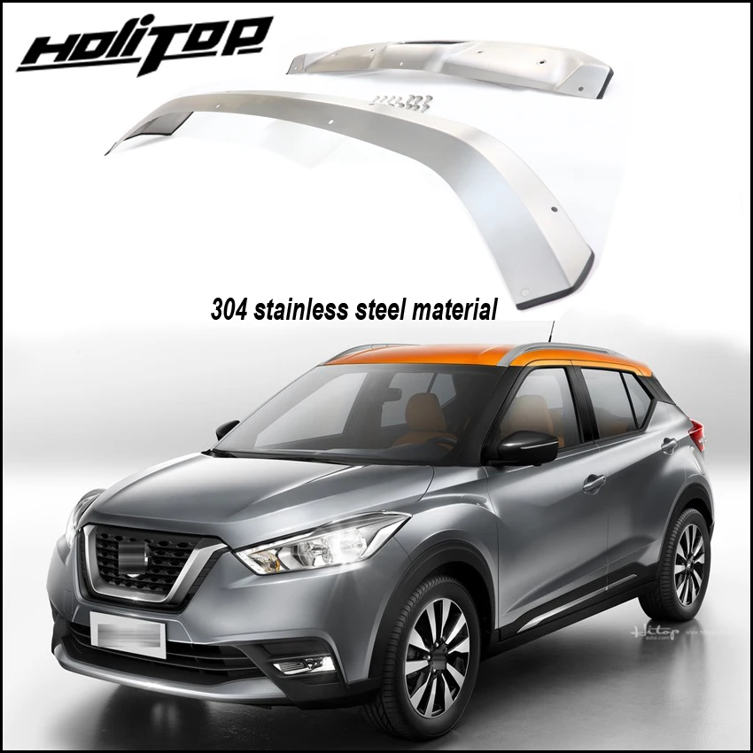 Горячая Защитная крышка бампера/скользящая пластина для Nissan Kicks+, упрочненная нержавеющая сталь, ISO9001 качество, передняя и задняя, 2 шт./компл