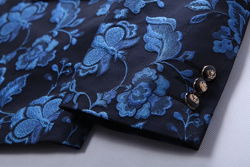 Новый модный мужской блейзер с цветочным принтом свадебное платье для жениха