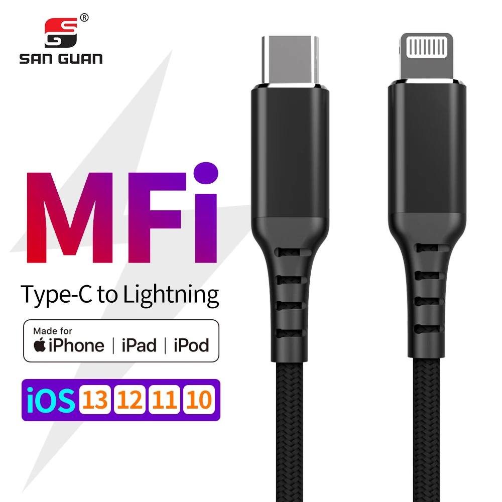 Сертифицированный MFI PD USB C для Lightning 30 Вт/18 Вт C94 кабель быстрой зарядки iPhone 11 Pro 8 X XS