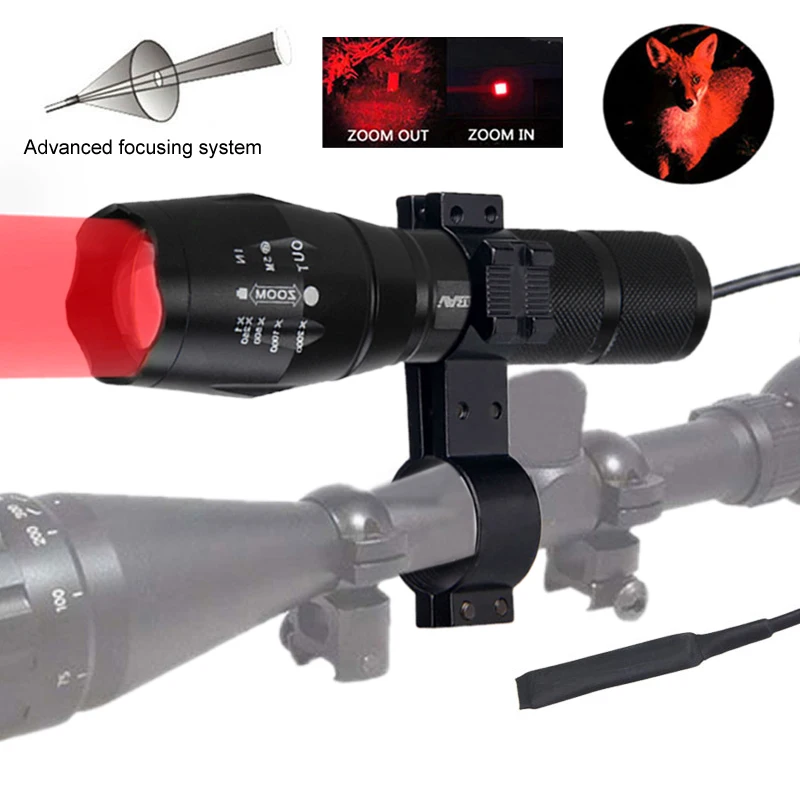 A100 красный светодиодный светильник тактический фонарь масштабируемый точечный