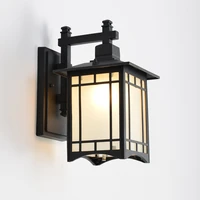 outdoor wall lamp waterproof garden lamp new chinese exterior square door entrance retro aisle outdoor waterproof outdoor wall