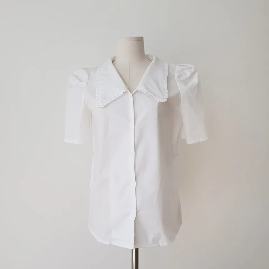 Женская блузка с рукавами-фонариками REALEFT винтажная Повседневная свободного