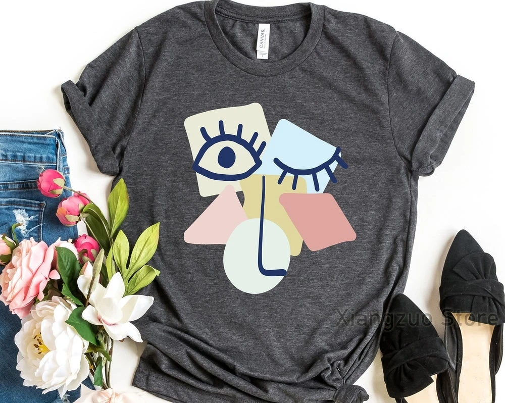 Футболка с современным рисунком футболка картиной Пикассо рубашка художника