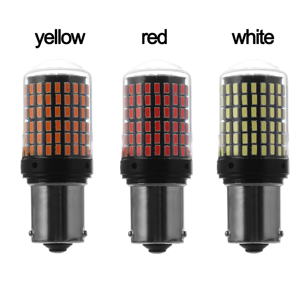 1156 BAU15S PY21W 12-24V 144SMD лампочка указателя поворота светодиодный Canbus без ошибок светодиодный свет автомобиля резервный тормоз лампы Авто запасные части