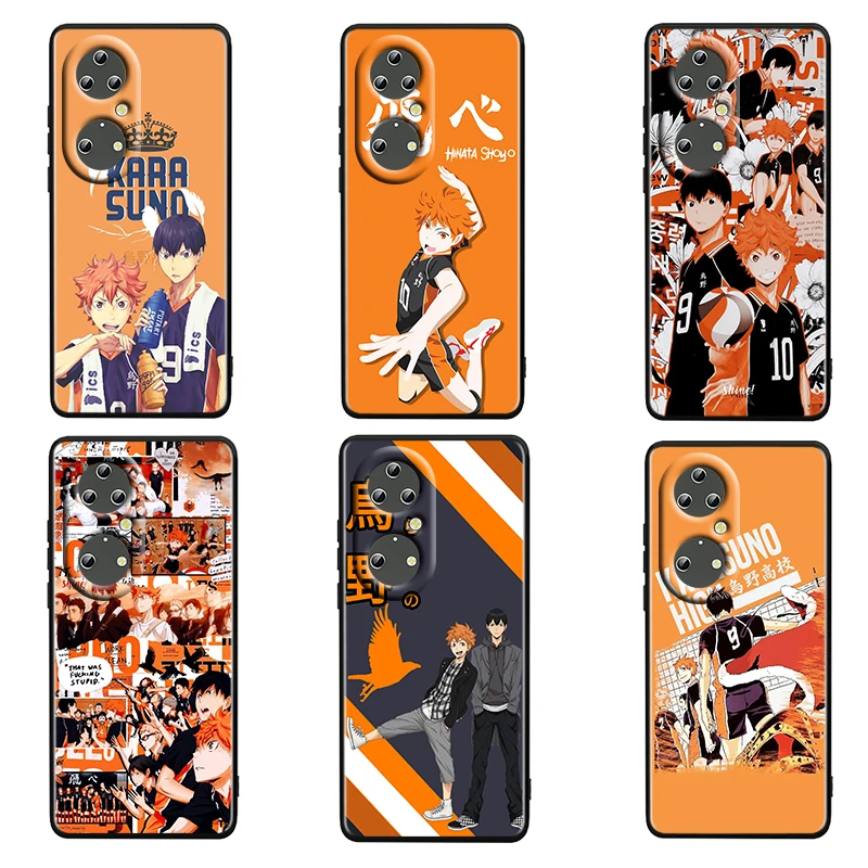 

Hot Volleyball Anime For Huawei P50 40 30 20 10 9 Lite E Mini Pro 5G 2017 2019 Soft Silicone Black Cover Phone Case
