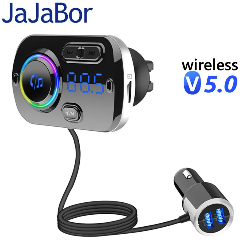 Fm-передатчик JaJaBor FM модулятор беспроводной A2DP MP3 AUX аудио музыкальный