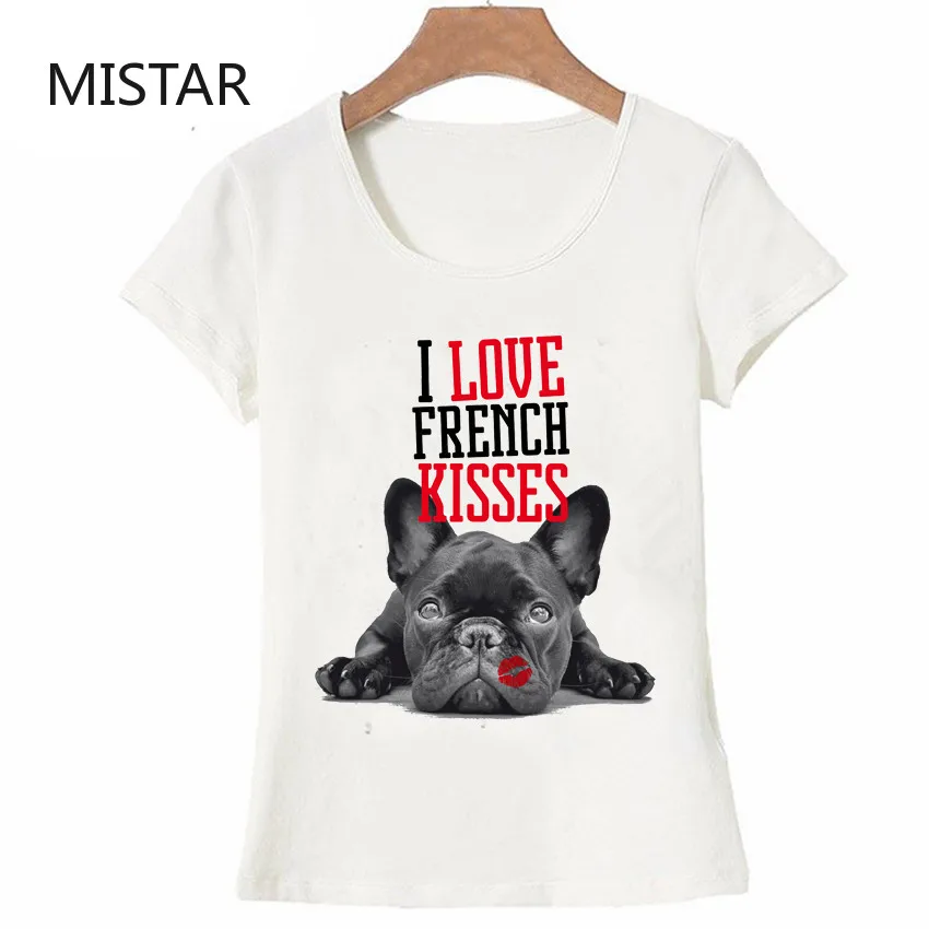 

Женская футболка с принтом «I Love French Kiss»