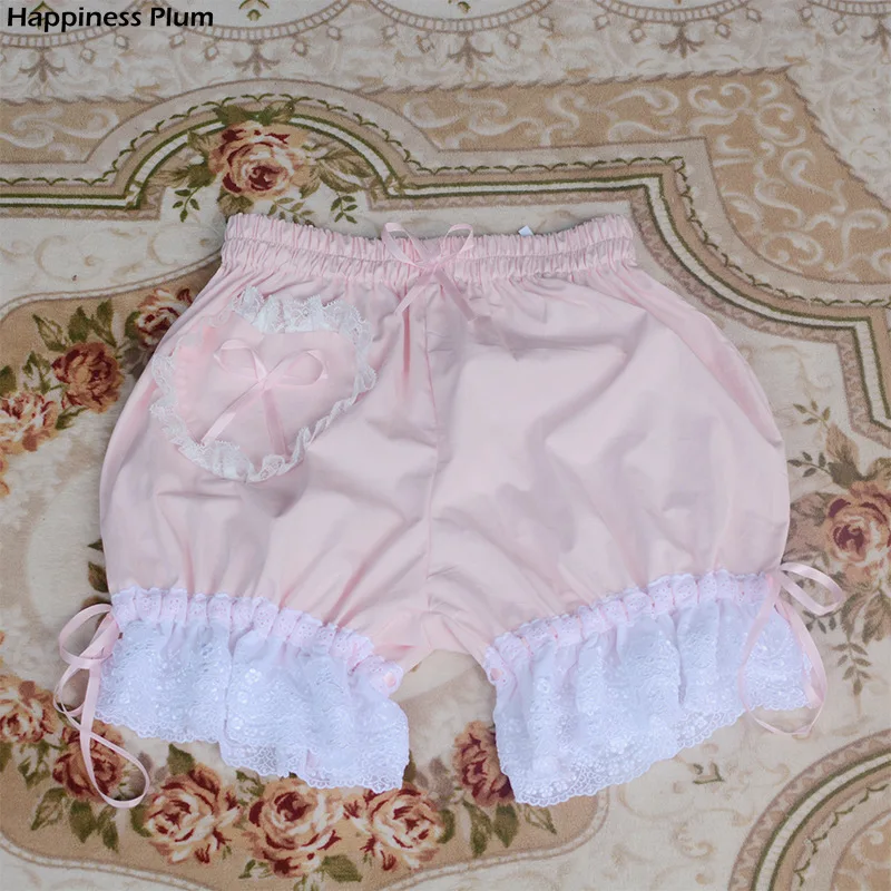 

Sweet Women's Bloomer Elastic Waist Cosplay Shorts with Heart Shaped Pocket