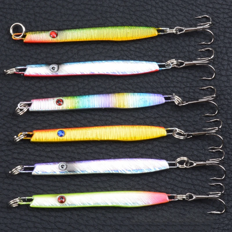 

Long Jig Fishing Lure Bait Bass Fishing Tackle Metal Jig Weights 5.7cm 10g Lead Fish Saltwater Lures Artificial Trolling Lure