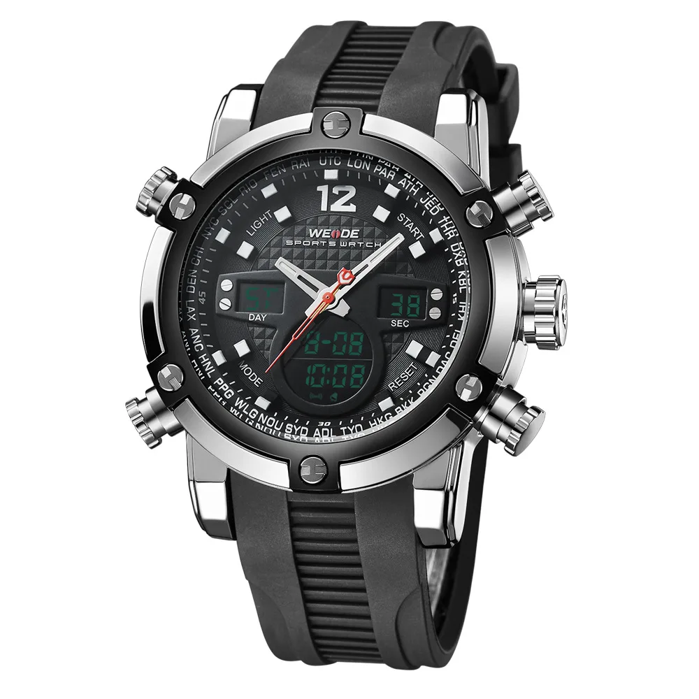WEIDE 5205 силиконовый ремешок модные мужские деловые часы для отдыха в европейском и